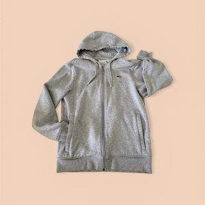 Lacoste Grey Zip-Up Hoodie